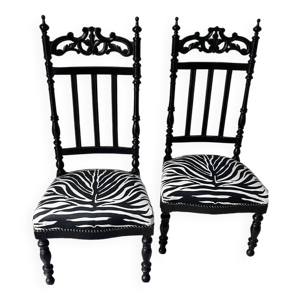 2 chaises basses Napoléon - iii