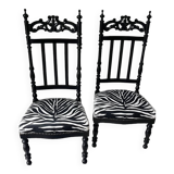 2 chaises basses Napoléon III