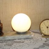 Elephant lamp tedd art deco marble base Clichy blue shade 4194