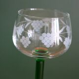 6 screen-printed Alsace wine glasses in very good condition