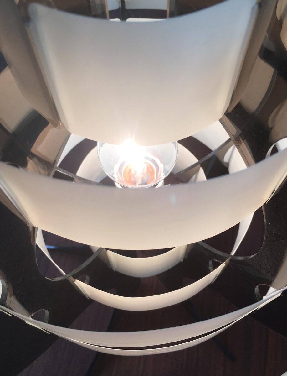 Mid-century Danish plastic table lamp by Flemming Brylle & Preben Jacobsen