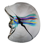 Livio Seguso, zware Murano glassen kom, Rainbow Design, 1993.