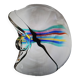 Livio Seguso, zware Murano glassen kom, Rainbow Design, 1993.