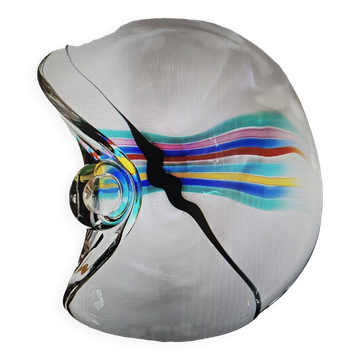 Livio Seguso, zware Murano glassen kom, Rainbow Design, 1993.