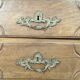 Commode Louis XV galbée en noyer dessus marbre XVIIIe