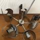 Chandelier UFO 5 branches spiral vintage 70s