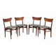 Set of four teak chairs, Danish design, 1970s, production: Denmark