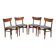 Set of four teak chairs, Danish design, 1970s, production: Denmark
