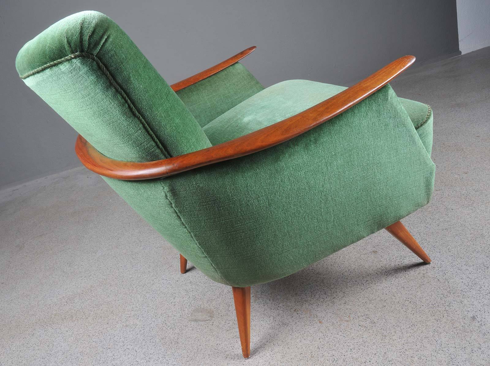 Set arc + 2 chairs 50s 60s Danish sofa good condition