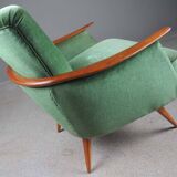 Set arc + 2 chairs 50s 60s Danish sofa good condition