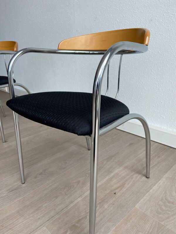 Paire de chaises gondole design