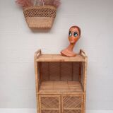 Buffet rattan bookcase shelf
