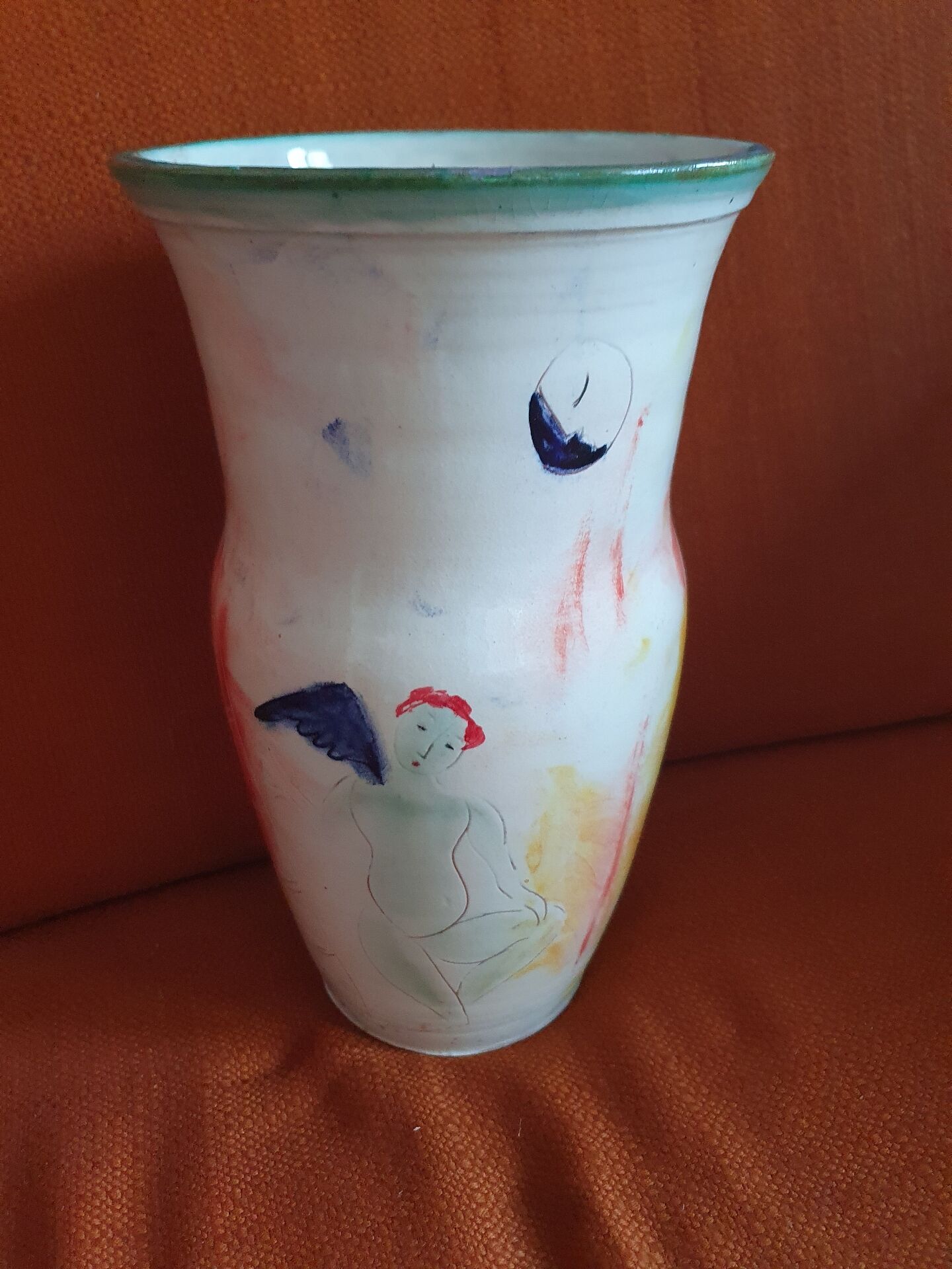 Beautiful vase by the ceramicists Pierre and Florence Scheyvaerts in Thoiras.