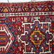 Ancient persian carpet karajeh handmade 66cm x 110cm 1920s, 1c745
