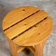 70s pine stool