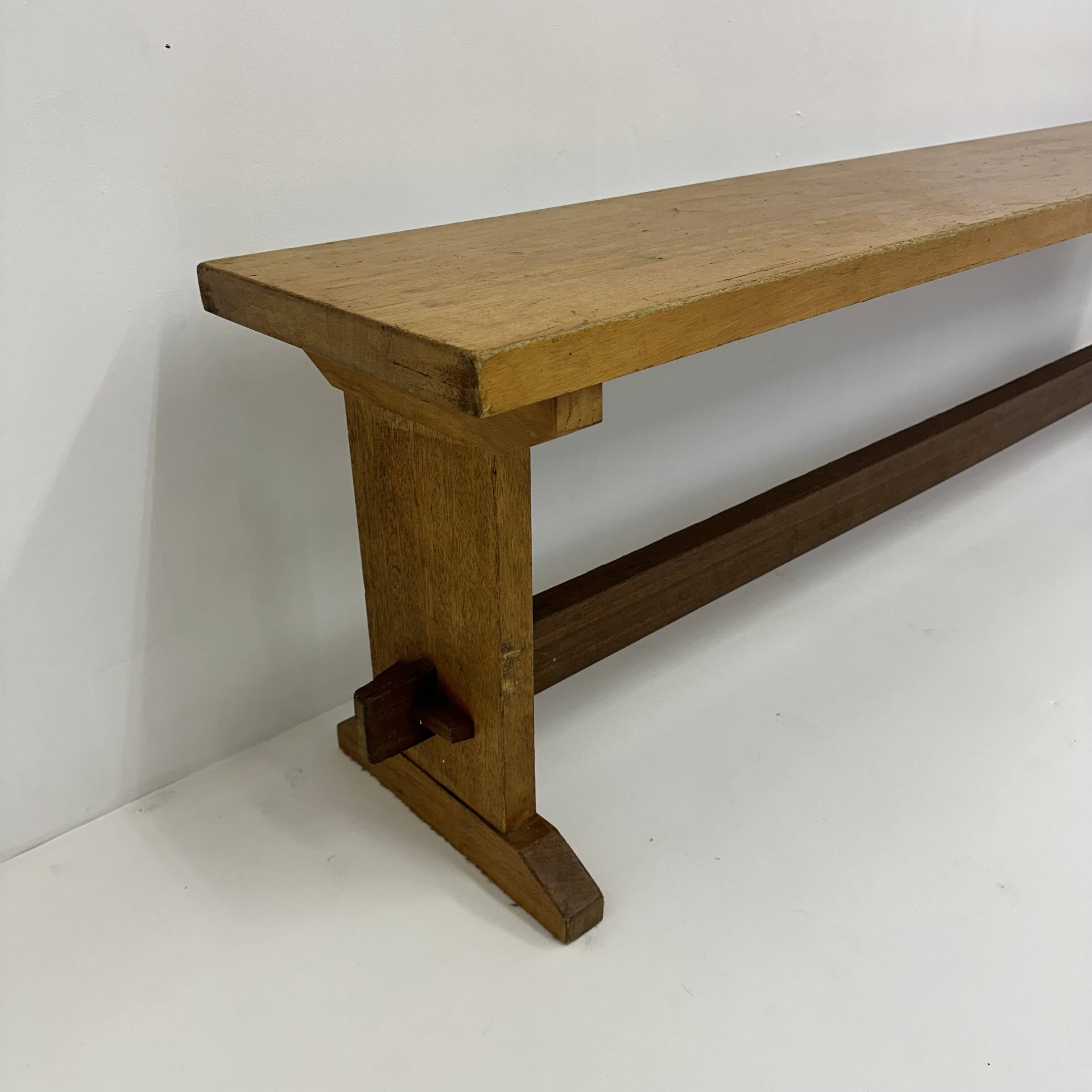 Vintage wooden school bench , 1970’s