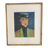 Frame with mat poster glazed