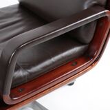 Pair of leather visitor armchairs by Eugen Schmidt