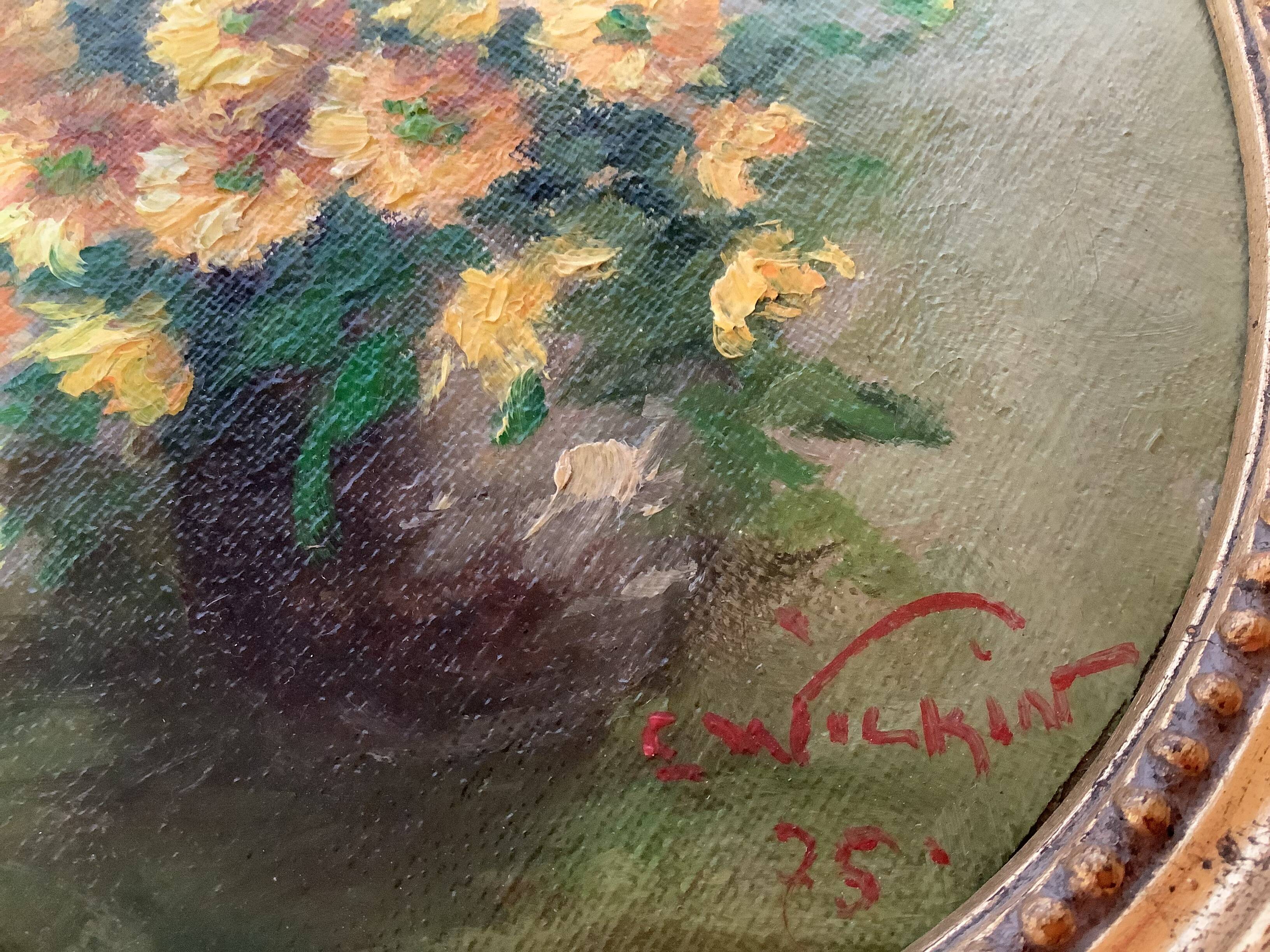 Pair of flower paintings Émile Wilkin