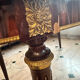 Louis XVI style oval marquetry table – 1.70 m