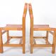 Set de 6 chaises en orme et cuir édition Maison Regain