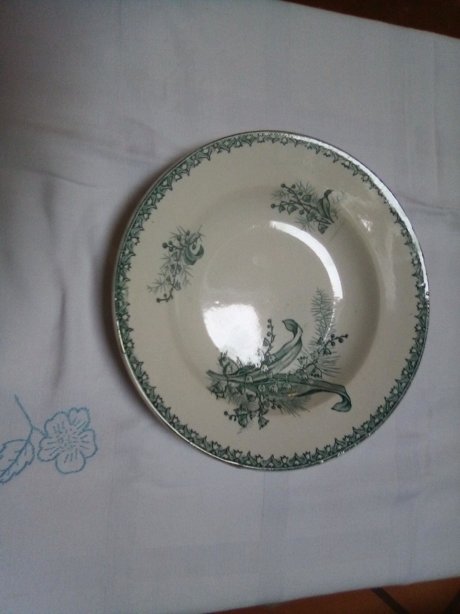 Set de 5 assiettes creuses Terre de Fer Muguet  St Amandinoise