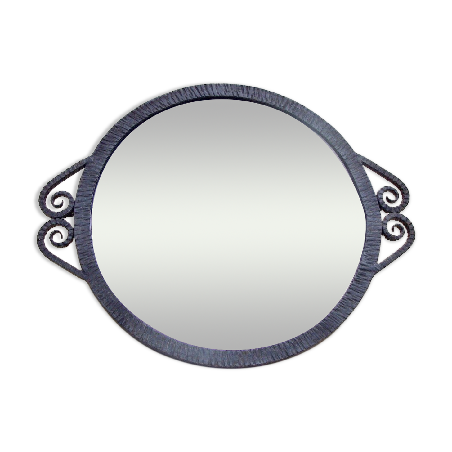 1930 hammered metal mirror