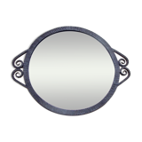 1930 hammered metal mirror