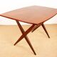 Table Scandinave Vintage, haute et basse, en Teck par Frederik Kayser 1960.
