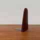Mid-century Scandinavian bookends in teak and brass.