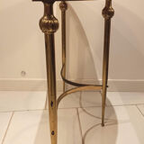 Baroque console old midcentury marble and gold metal