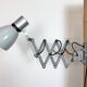 Industrial Grey Scissor Wall Lamp, 1960s