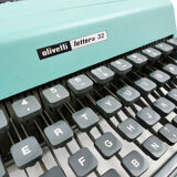 Olivetti Lettera 32 blue typewriter