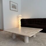 Travertine coffee table, Angelo Mangiarotti, Italy, 1970s