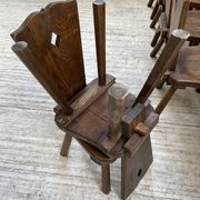 Solid oak chairs Savoyard cap popular art