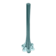 Années 1970  Vase soliflore   Verre transparent / turquoise
