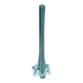 1970s Soliflore vase Transparent / turquoise glass