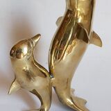 Vintage solid brass dolphins