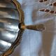 Scallop shell butter dish in silver metal made in England