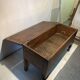 Large antique oak chest with turned legs