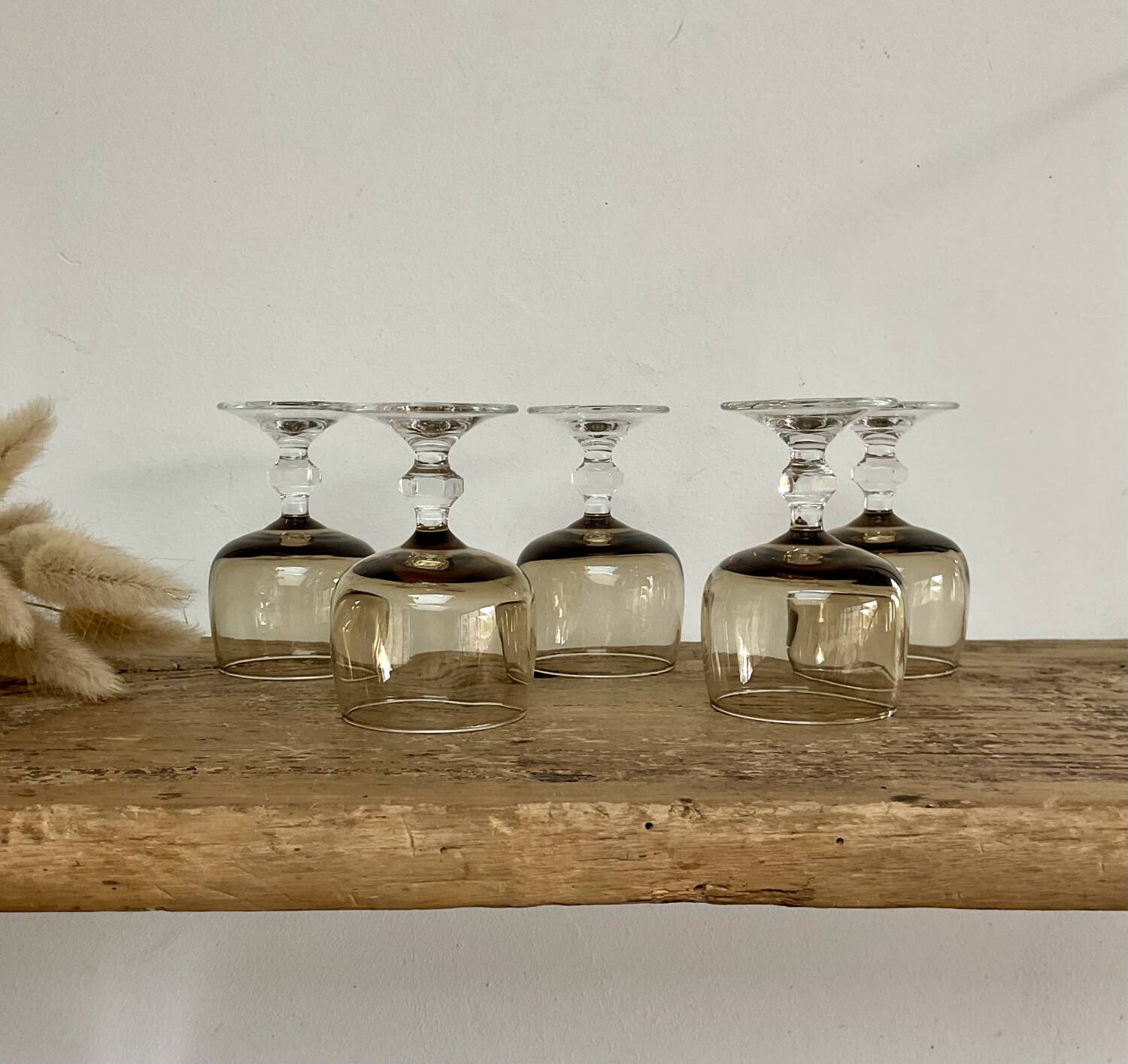 5 smoked liqueur glasses
