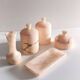 Mid Century Pink Alabaster Vanity or Bathroom Set, Handmade in Spain ci. 1960s