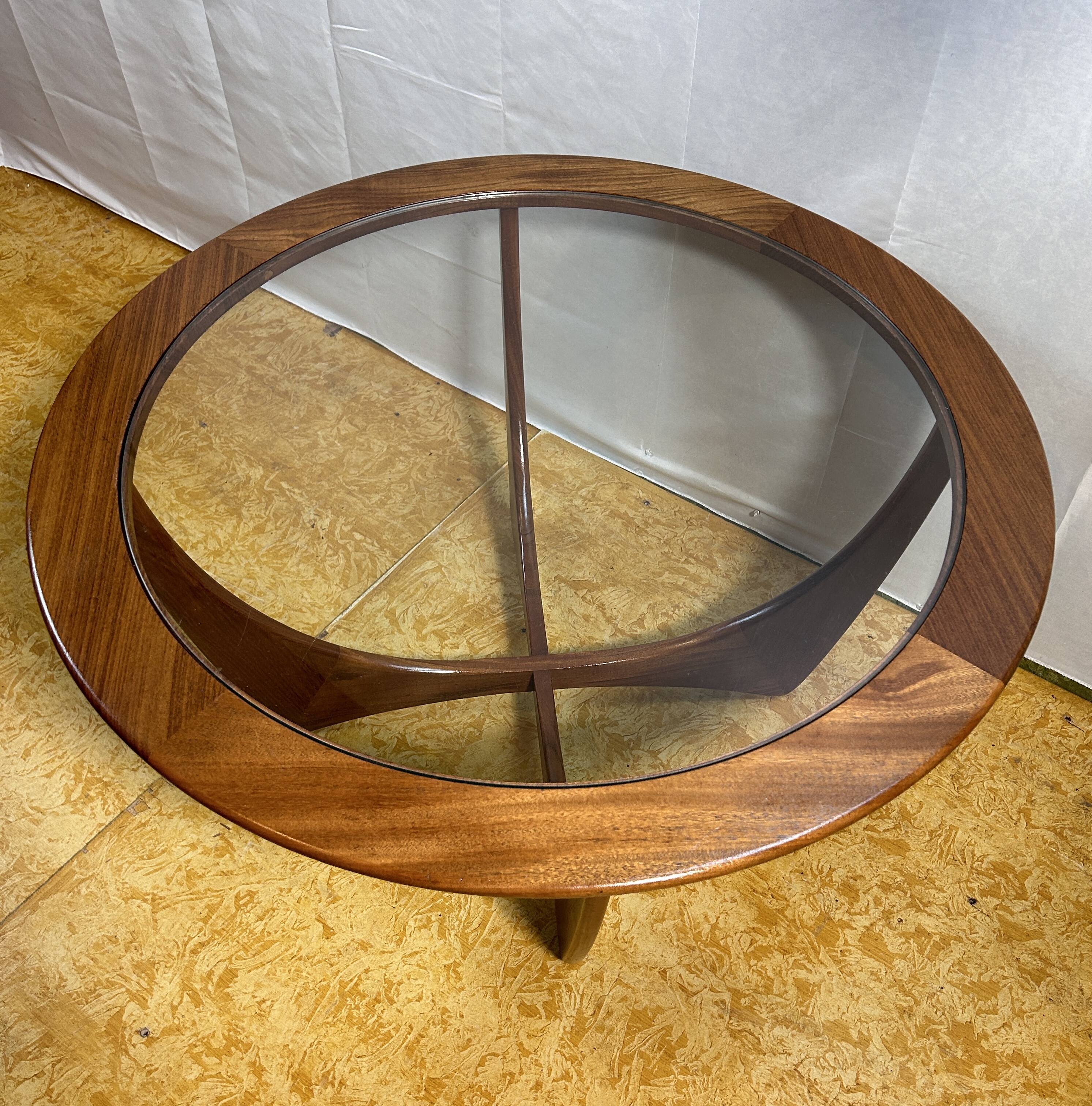Mid Century Retro Vintage Teak Round Astro Coffee Table by GPlan 1960