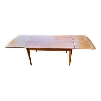 Scandinavian extendable teak dining table