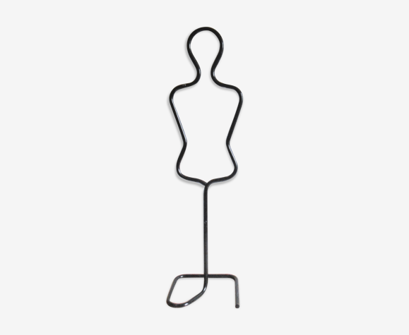 Valet de chambre, mannequin tubulaire noir années 80