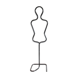 Valet de chambre - Tubular mannequin Black 80s