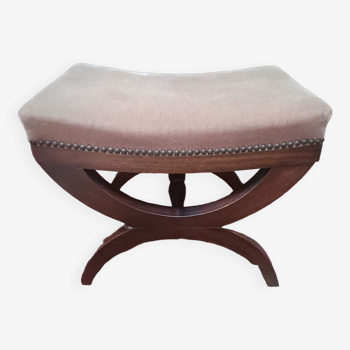 X-shaped stool or footrest, empire mahogany style