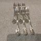 6 silver-plated metal cake forks by Christofle Marly.