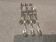6 silver-plated metal cake forks by Christofle Marly.