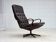 1970s, Scandinavian swivel armchair, original patchwork furniture leather.